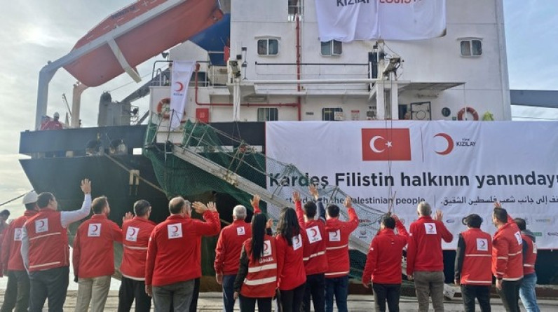 ميناء العريش يستقبل سفينة المساعدات التركية السابعة لأهل غزة